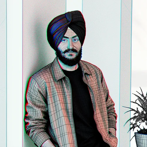 Anaglyph 3D · Portrait · Wireframe Material photo effect preview