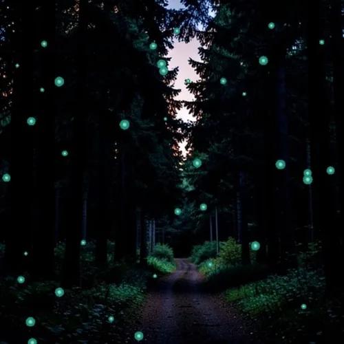 Foresta bioluminescente applied to the same source image