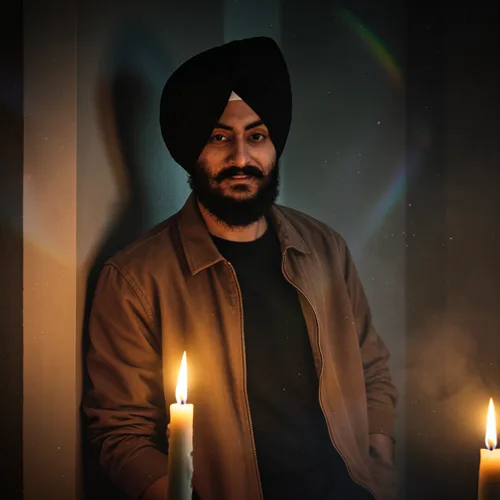 Candlelight · with Prism Light · Dramatic Finish applied to the same source image