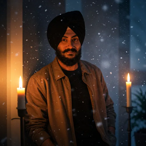 Candlelight · with Snow · Dramatic Finish applied to the same source image