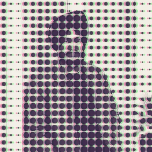Halftone · Graphite Pigment · Misregistered applied to the same source image