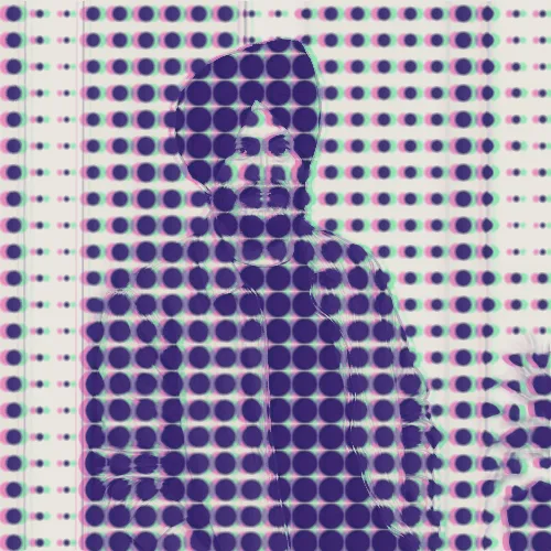 Halftone · Indigo Ink · Misregistered applied to the same source image