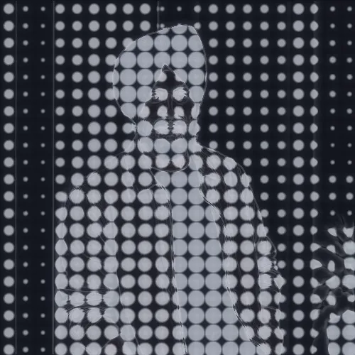Halftone Lines applied to the same source image