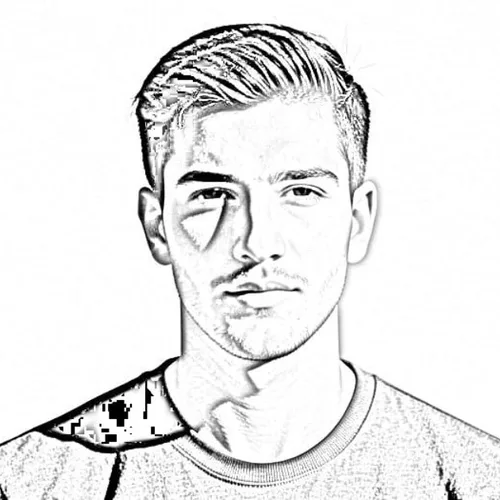 Croquis au crayon applied to the same source image