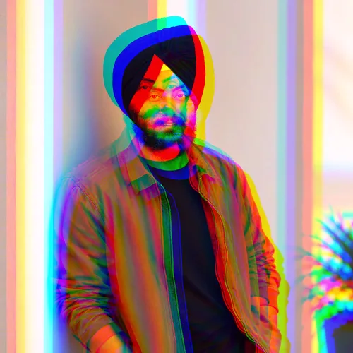 RGB-Split · Diagonale · Neonsignal applied to the same source image