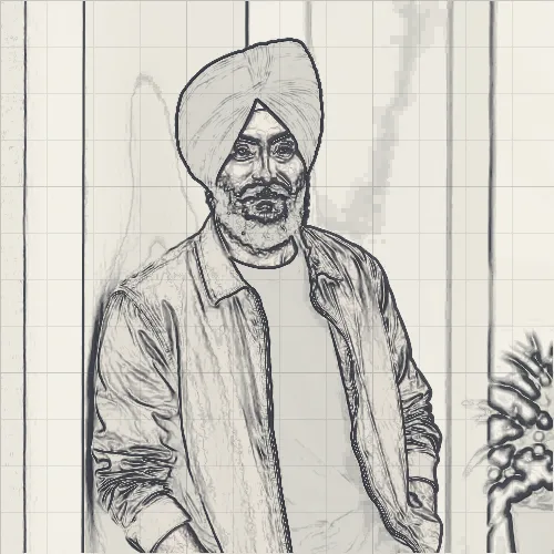 Scribble Lines applied to the same source image