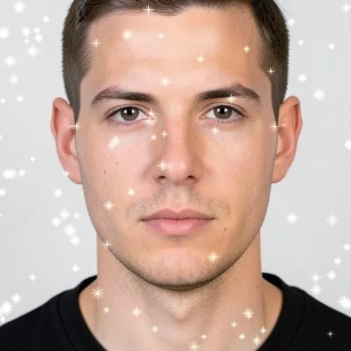 Glittereffekt applied to the same source image