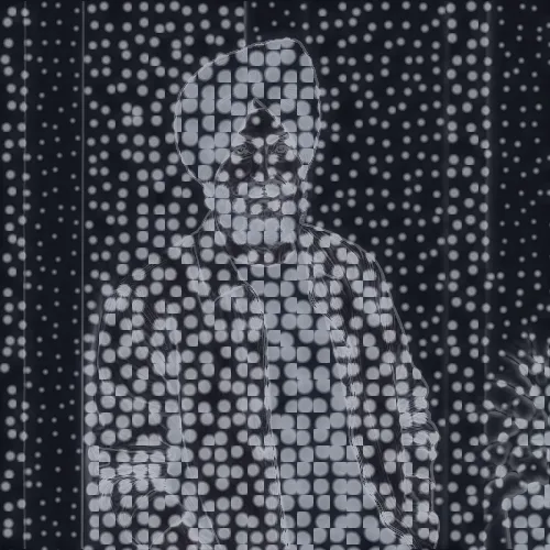 Stipple applied to the same source image