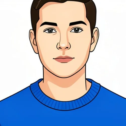 Vektor-Cartoon-KI applied to the same source image