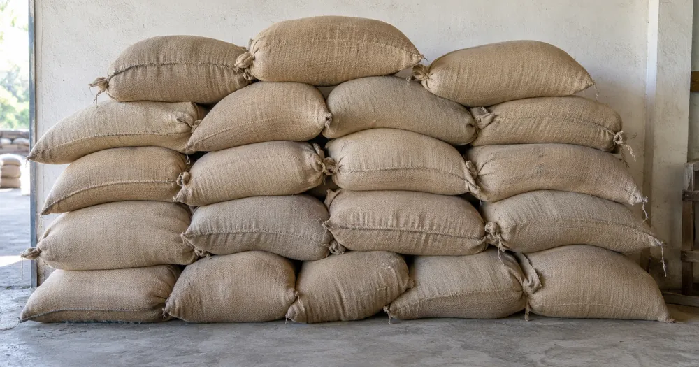 Count grain sacks in a store from a photo — count grain sacks in a stack from a photo with marked results