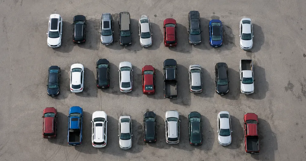 Count vehicles in a car park from an aerial photo — count vehicles in a lot from a photo with marked results
