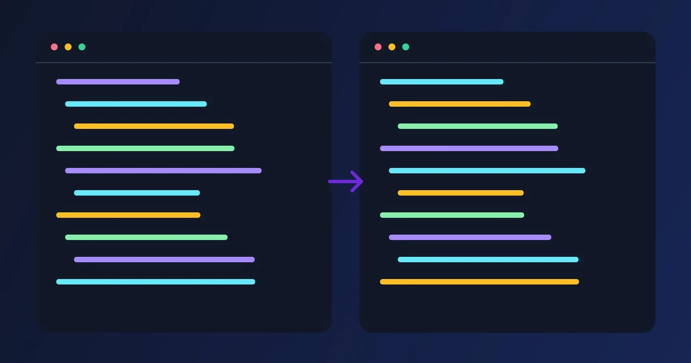 HTML 정리 결과 미리보기