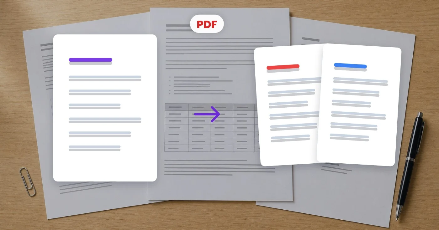 Förhandsvisning av resultatet från ”Extrahera bilder från PDF”
