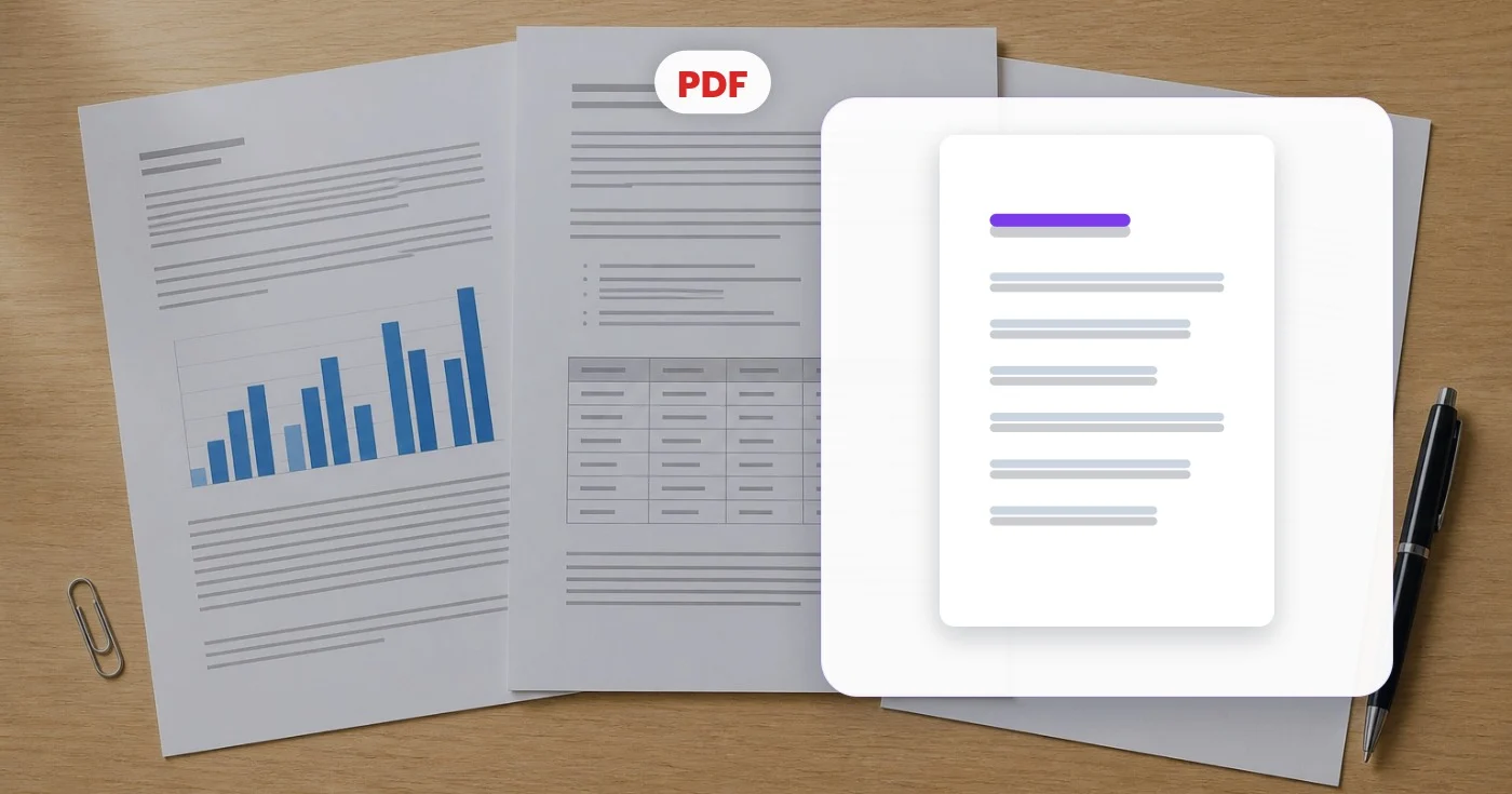 Organize PDF result preview