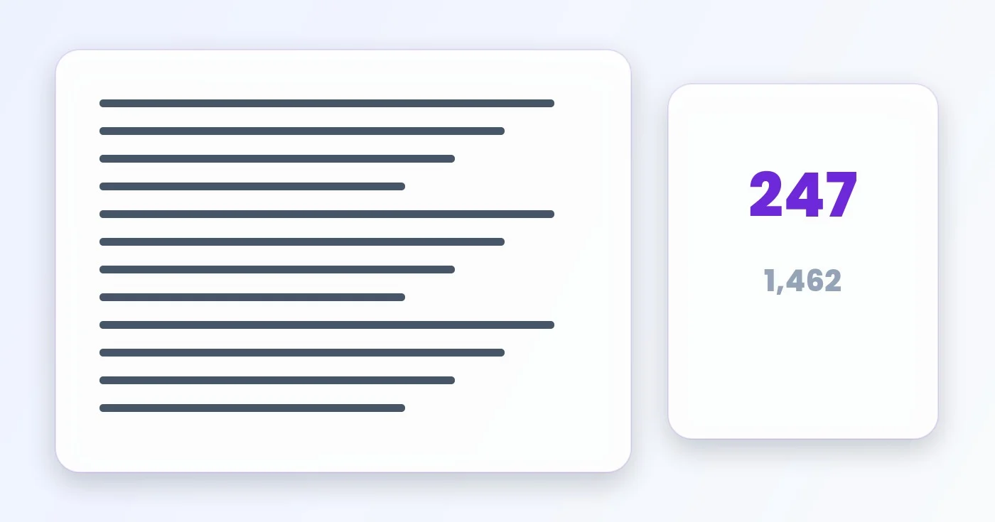 Word Counter result preview