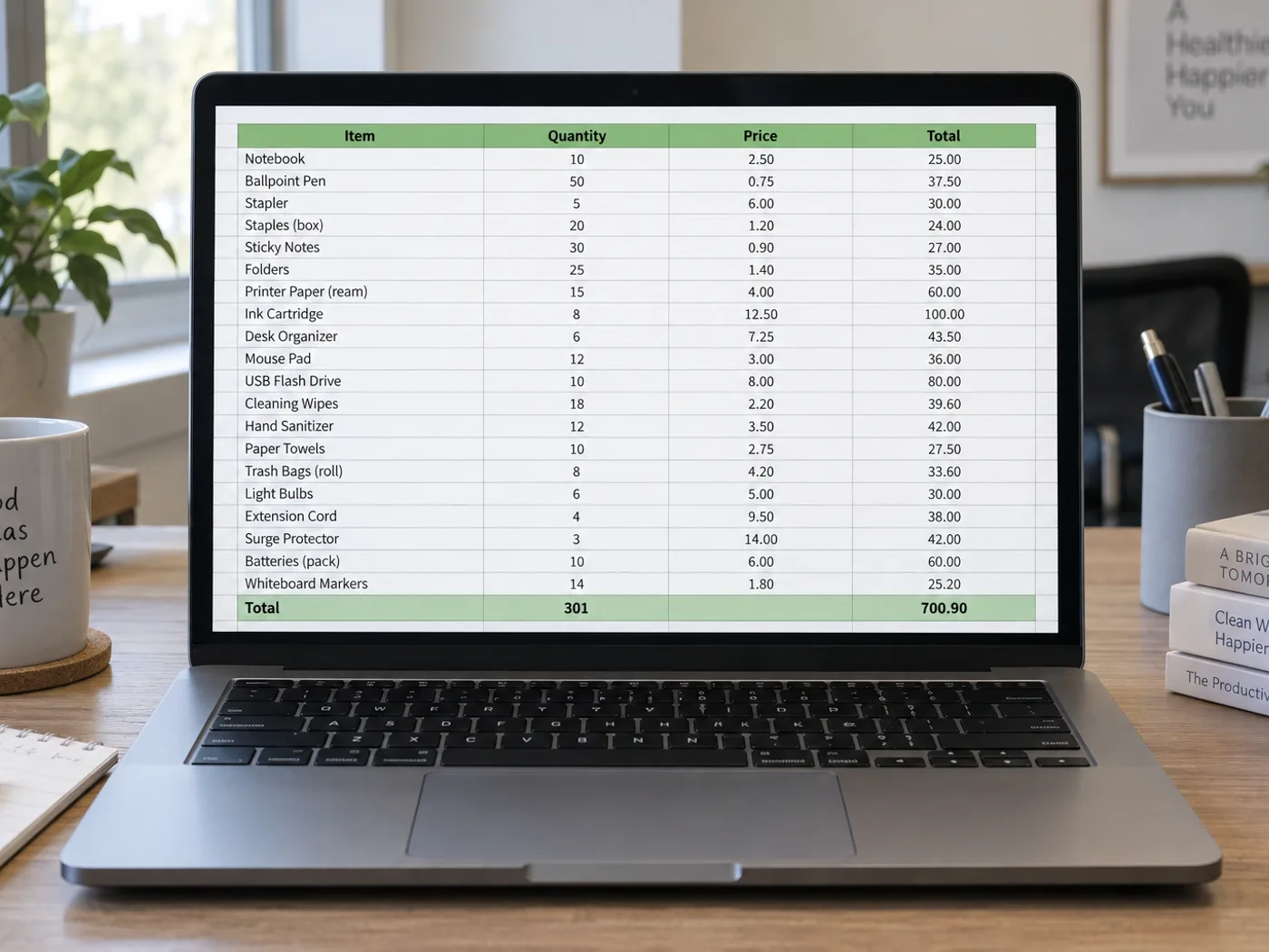 Invoice to Excel — Extract Invoice Image Tables — extract invoice line items from a photo into Excel — After