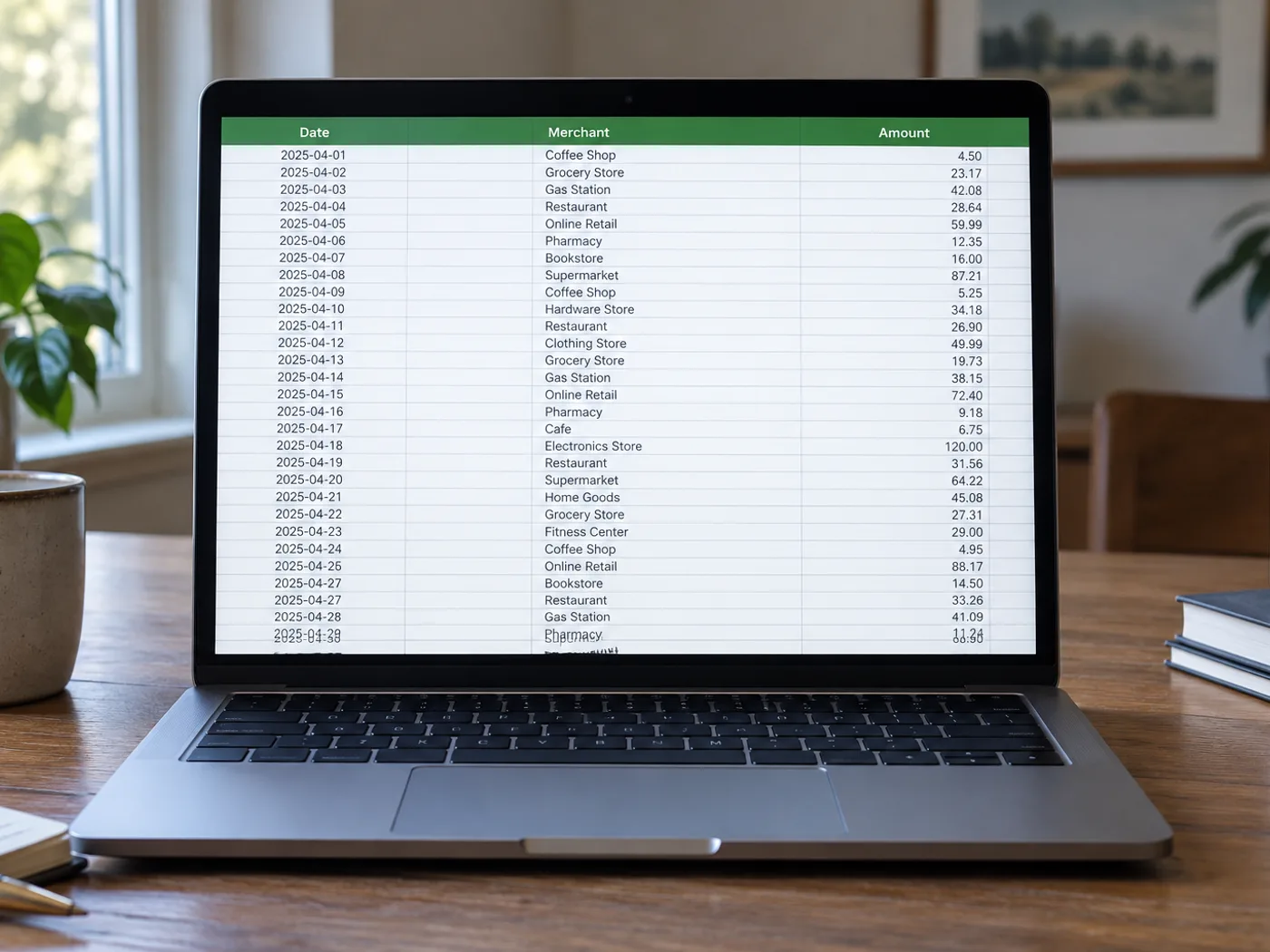 Receipt to Excel — Review Purchase Line Items — convert receipt photos to an Excel expense spreadsheet — After