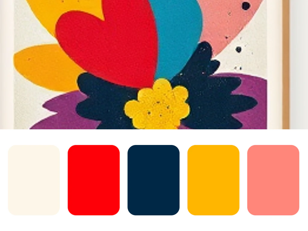 Illustration: Colors sampled from artwork into a palette.