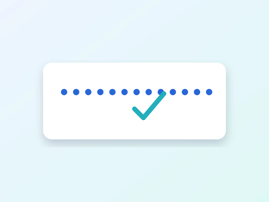 Illustration: A generated password shown as masked characters.