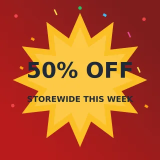 50 Percent Off 50 Percent Off — editable red advertisement template, instagram post