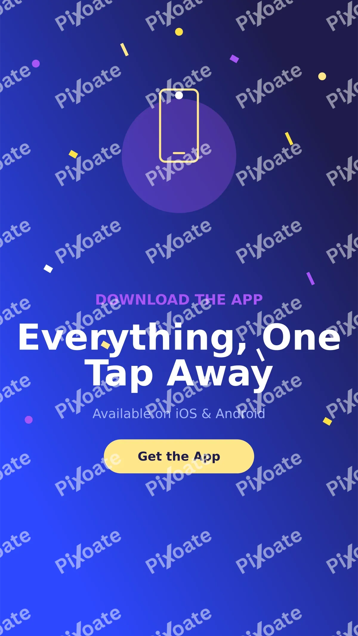 App Promo — editable blue advertisement template, story / reel