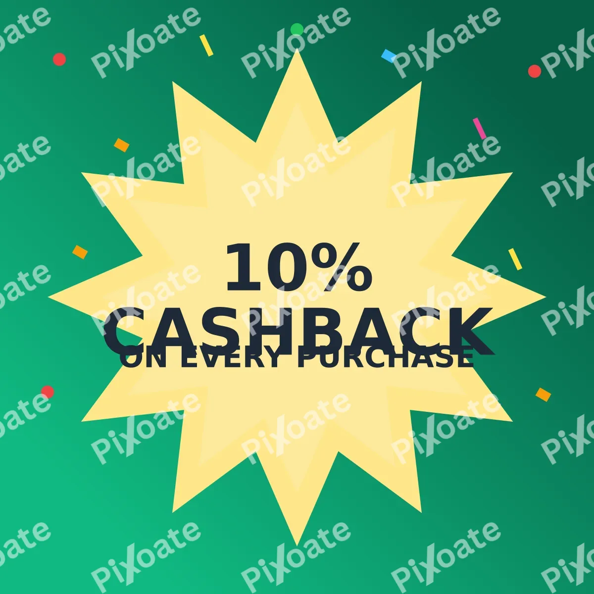Cashback Offer Cashback Offer — editable green advertisement template, instagram post
