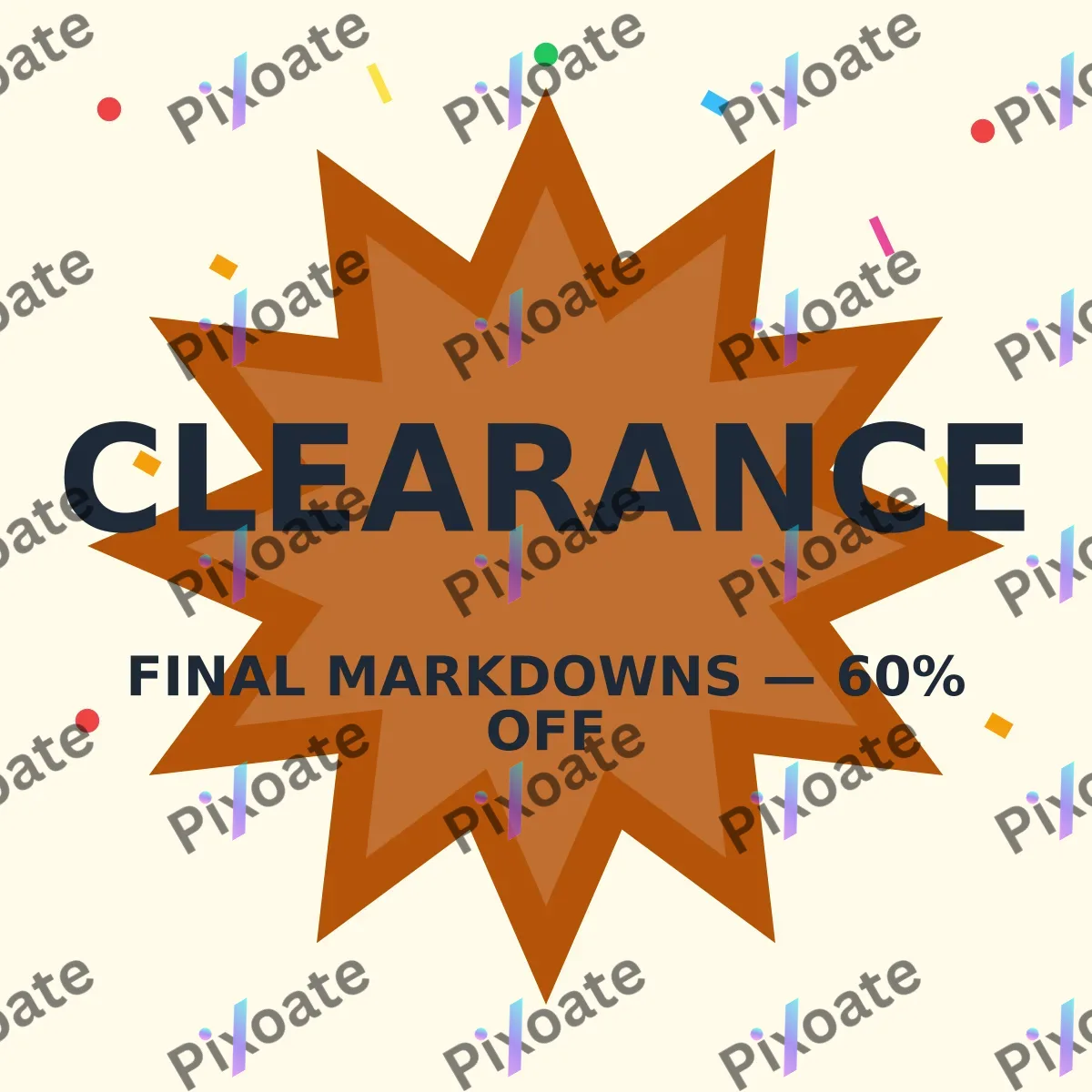 Clearance Clearance — editable white advertisement template, instagram post