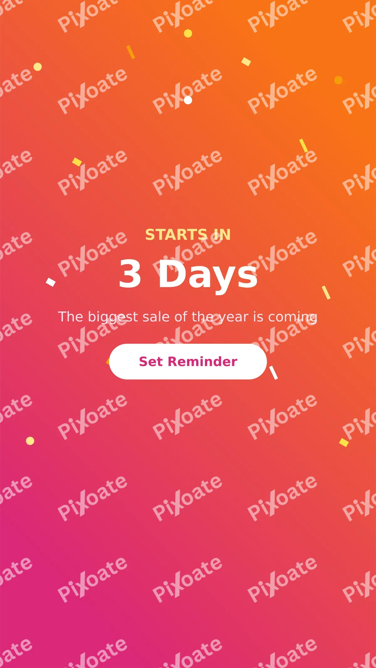 Countdown Countdown — editable pink advertisement template, story / reel