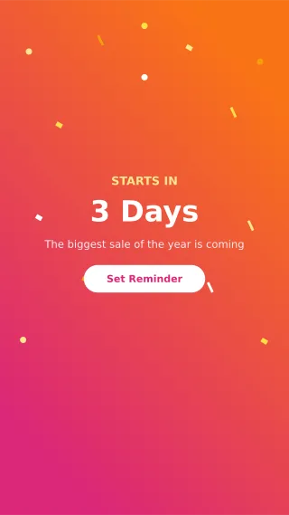 Countdown — editable pink advertisement template, story / reel