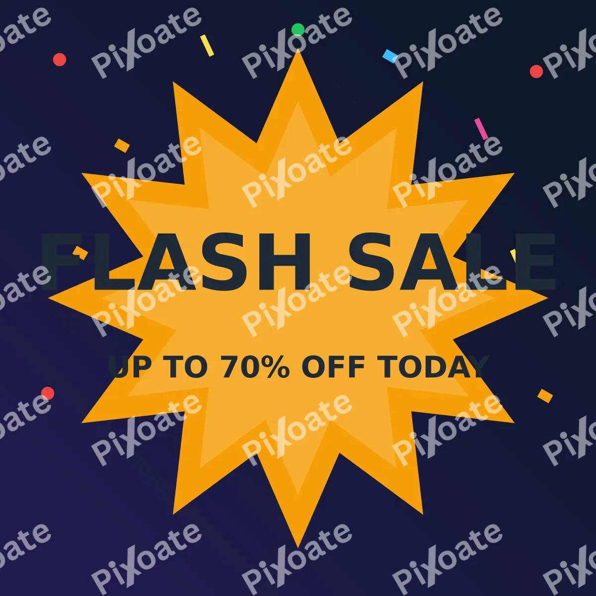 Flash Sale Flash Sale — editable blue advertisement template, instagram post