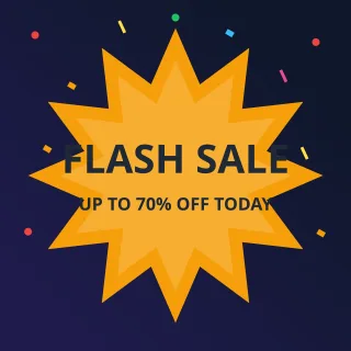 Flash Sale — editable blue advertisement template, instagram post