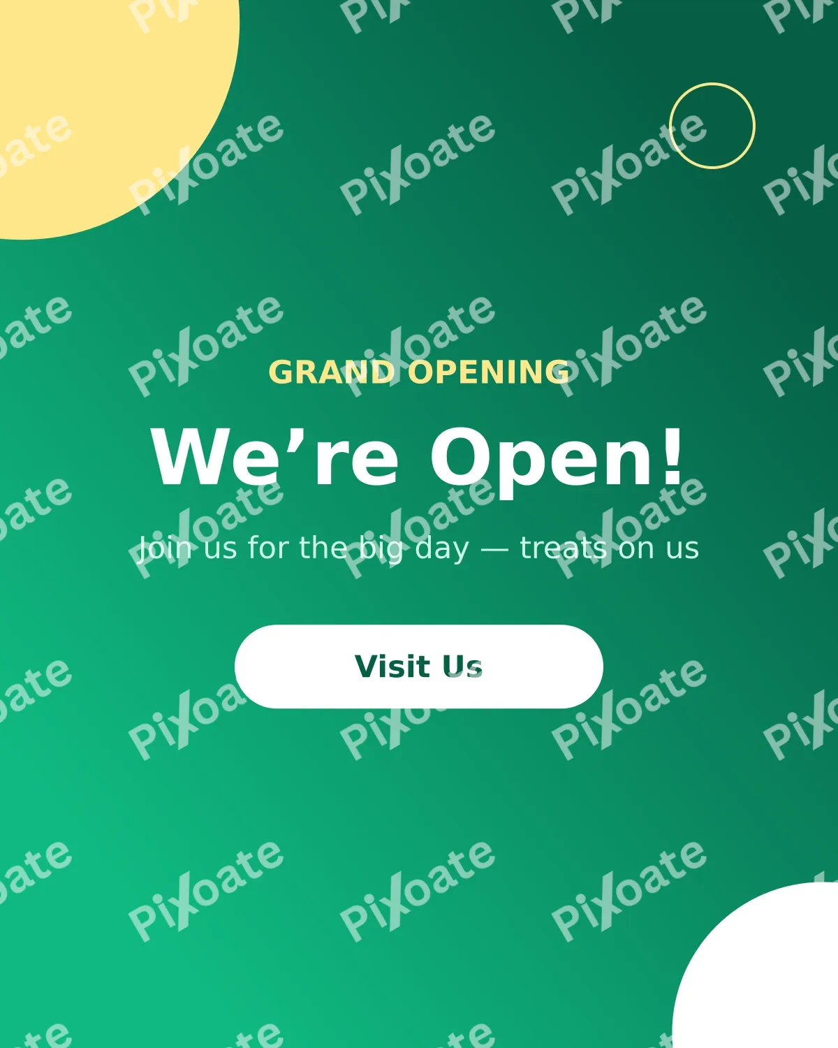 Grand Opening Grand Opening — editable green advertisement template, instagram portrait