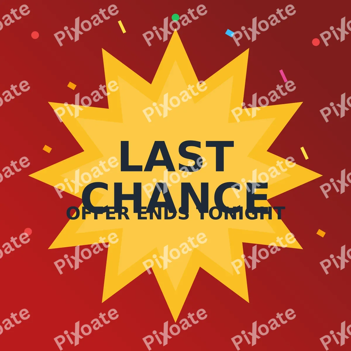 Last Chance Last Chance — editable red advertisement template, instagram post