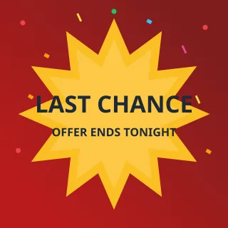 Last Chance — editable red advertisement template, instagram post