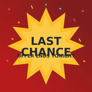 Last Chance — editable red advertisement template, instagram post