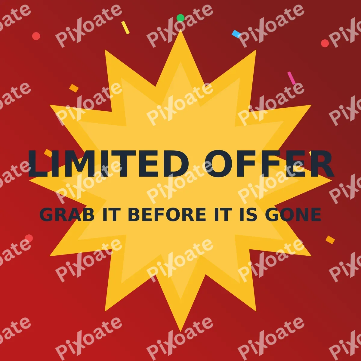 Limited Offer Limited Offer — editable red advertisement template, instagram post