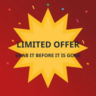 Limited Offer — editable red advertisement template, instagram post
