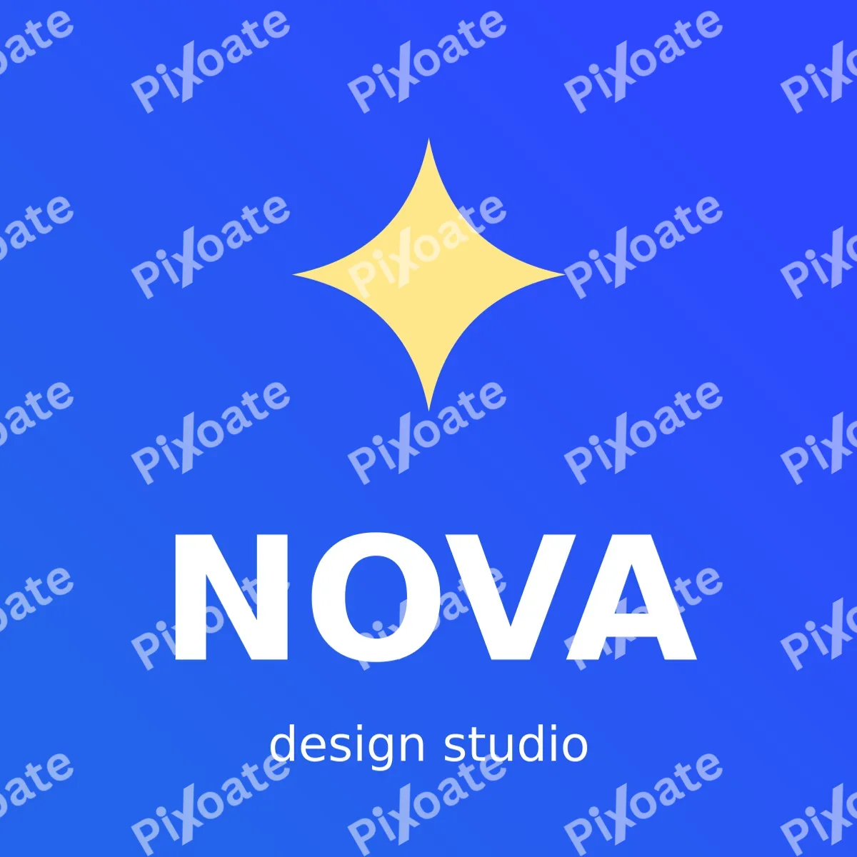 Logo Badge Logo Badge — editable blue advertisement template, logo / badge