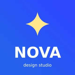 Logo Badge Logo Badge — editable blue advertisement template, logo / badge