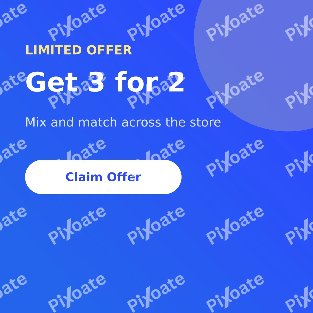 Promo Post Promo Post — editable blue advertisement template, instagram post