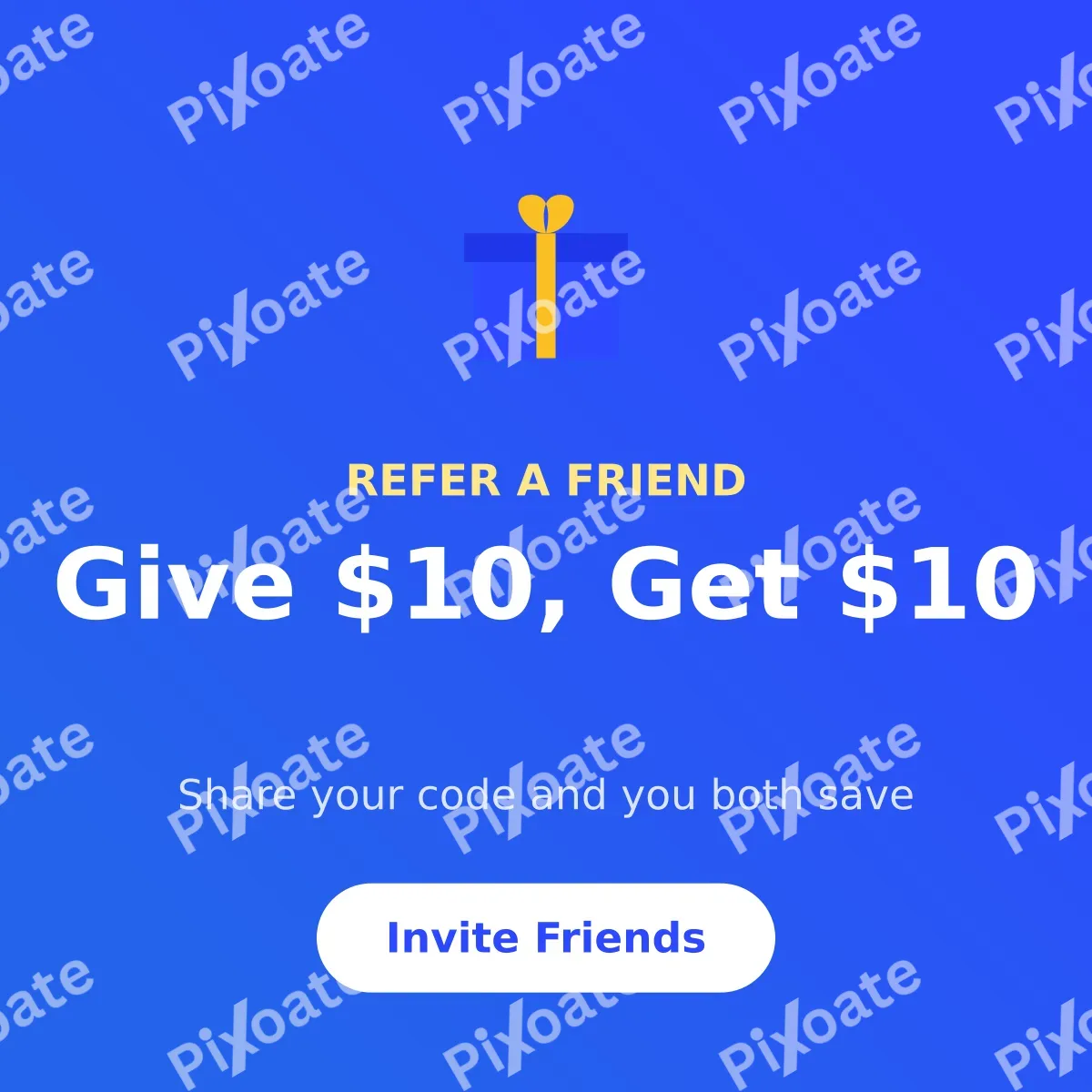 Referral Referral — editable blue advertisement template, instagram post