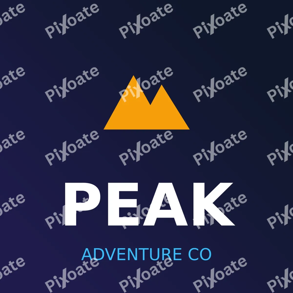 Round Logo Round Logo — editable blue advertisement template, logo / badge