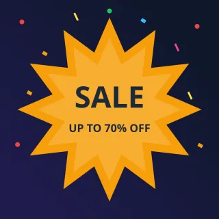 Sale Ad — editable blue advertisement template, instagram post