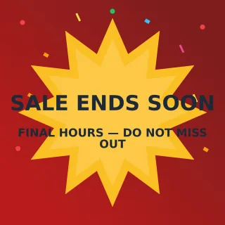 Sale Ends Soon Sale Ends Soon — editable red advertisement template, instagram post