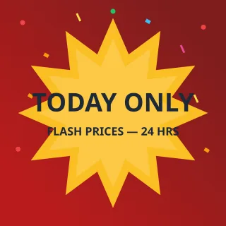 Today Only — editable red advertisement template, instagram post