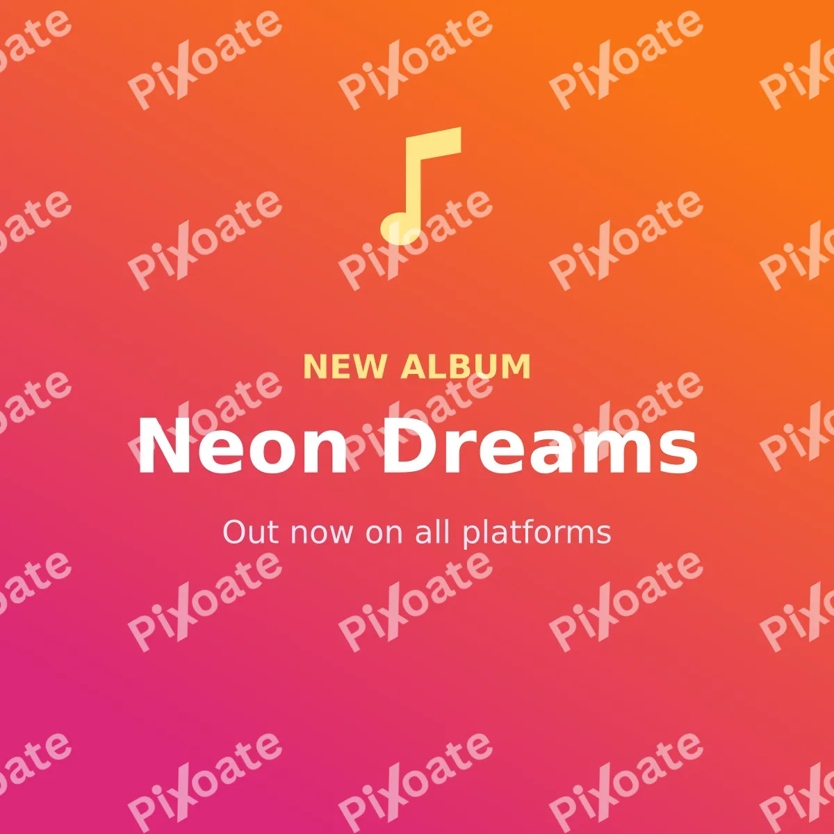 Album Cover Album Cover — editable pink creator template, instagram post