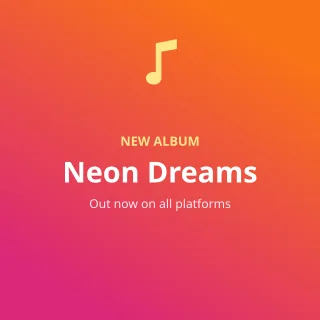 Album Cover — editable pink creator template, instagram post