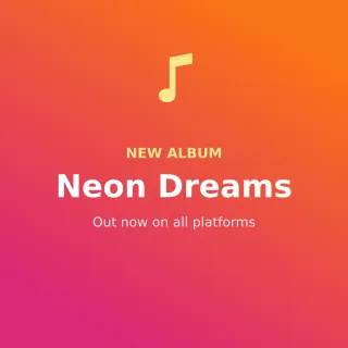 Album Cover — editable pink creator template, instagram post