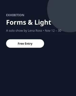 Art Exhibition — editable blue creator template, instagram portrait