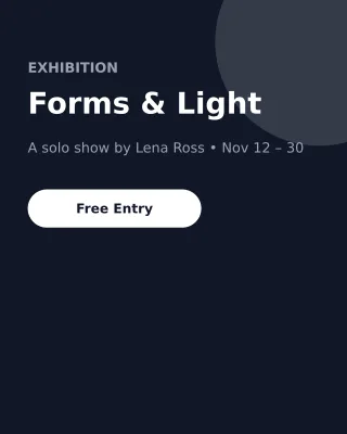 Art Exhibition — editable blue creator template, instagram portrait